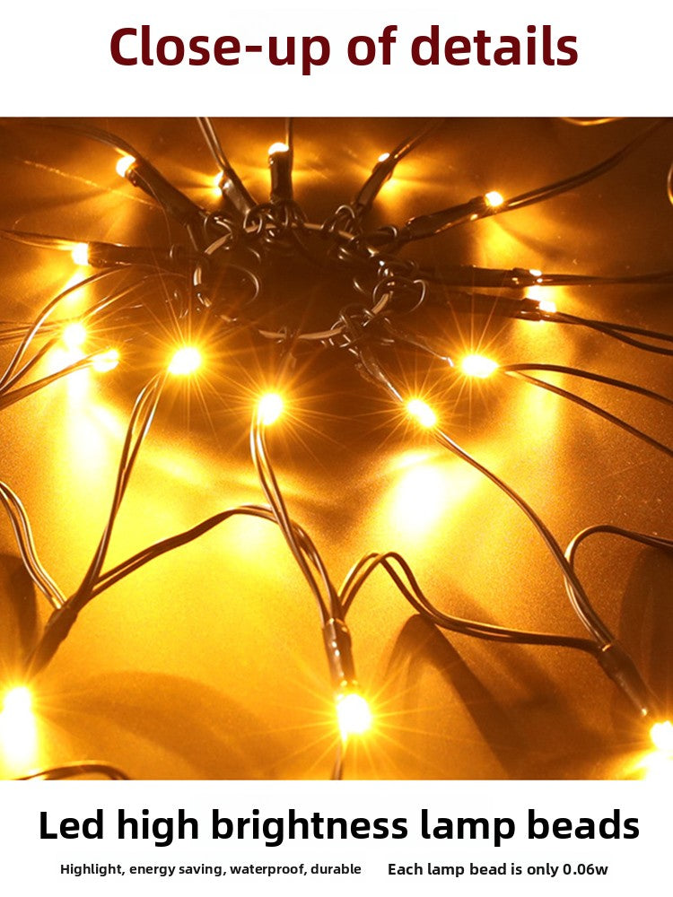 Halloween decorative lights: Glowing spider lights