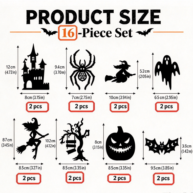 Halloween LED Flashing Bat Wall Stickers