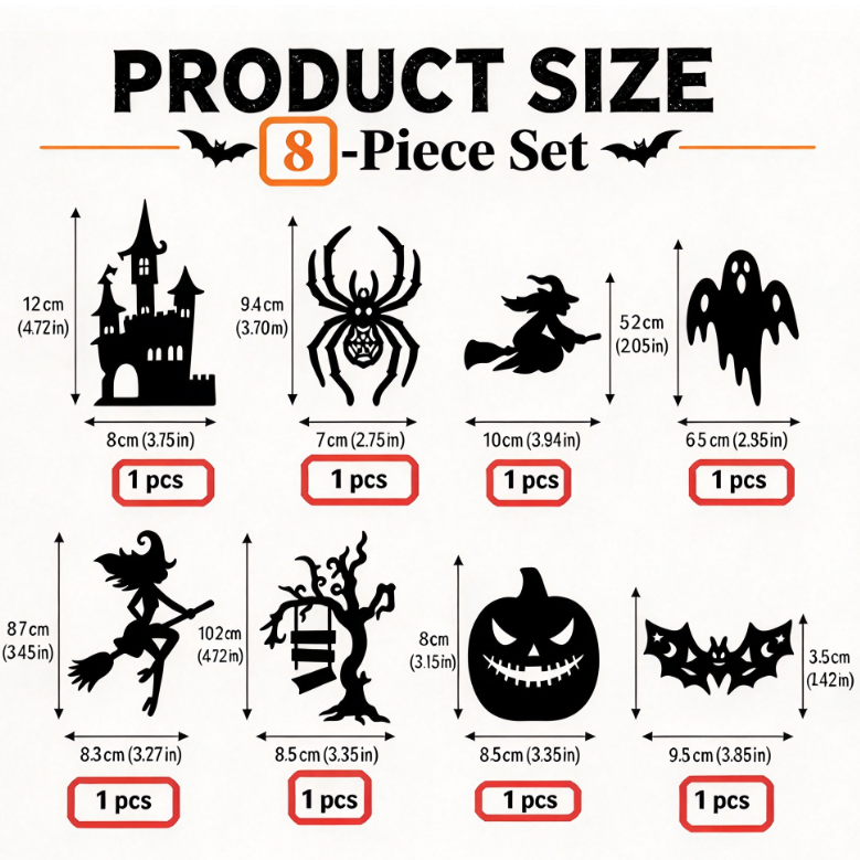 Halloween LED Flashing Bat Wall Stickers