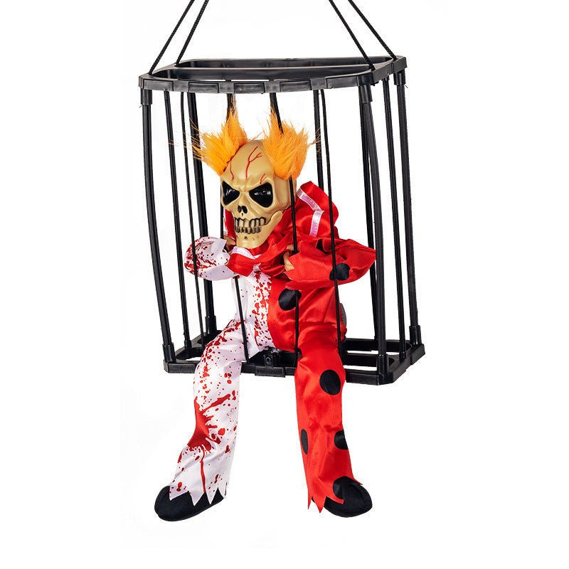 Halloween hanging Ghost toy prisoner cage ghost