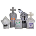 2.4-Meter Halloween Inflatable Tombstone Decoration with Grim Reaper, Ghost