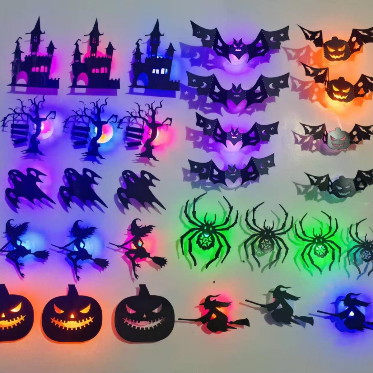 Halloween LED Flashing Bat Wall Stickers