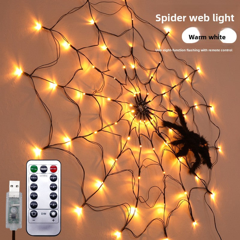 Halloween decorative lights: Glowing spider lights