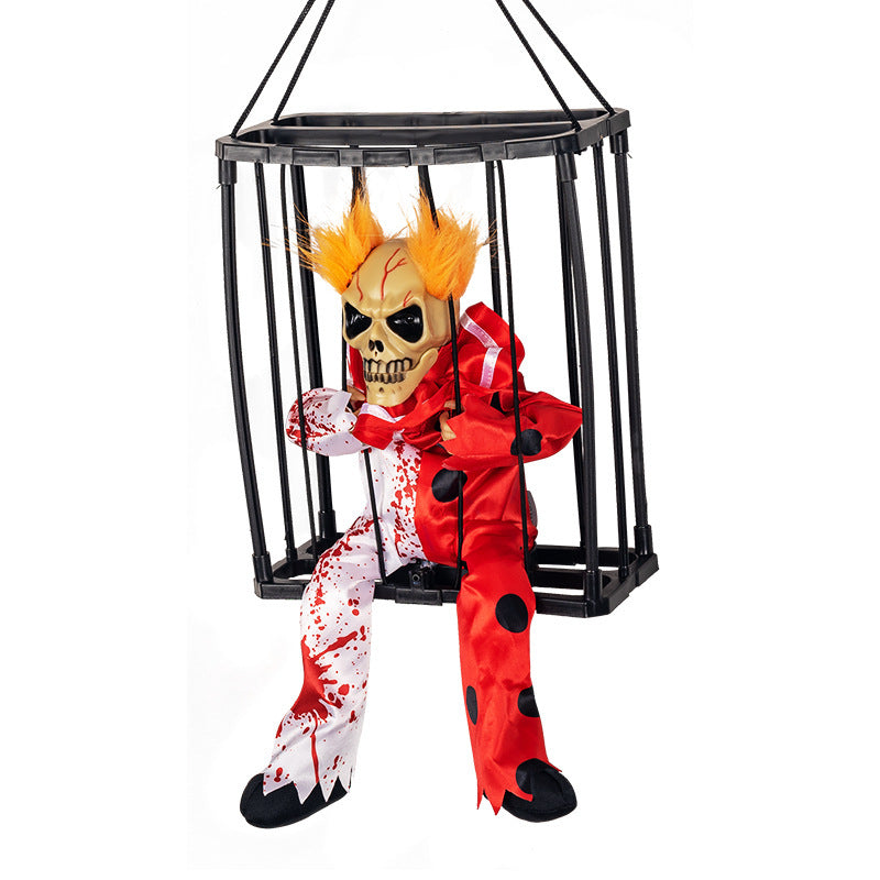 Halloween hanging Ghost toy prisoner cage ghost