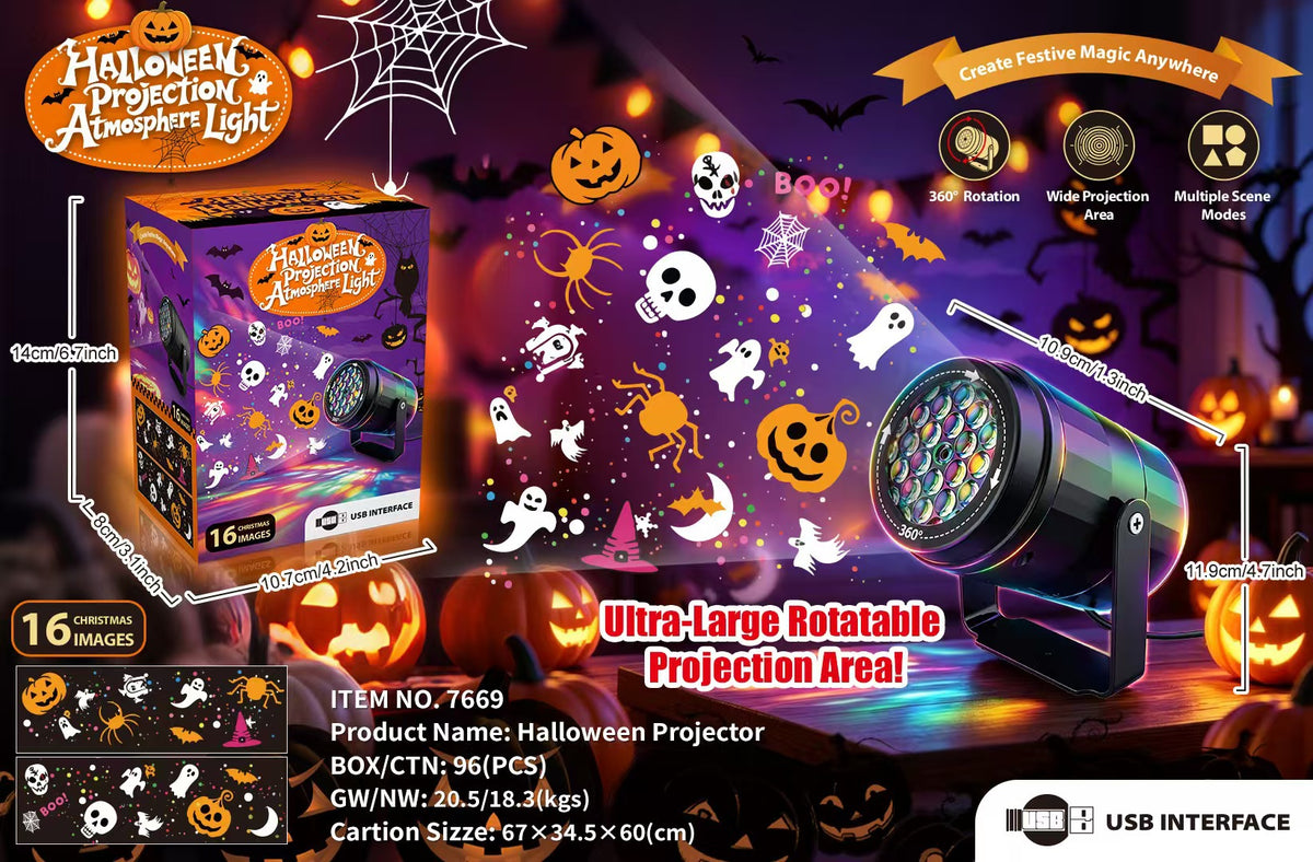 Halloween Christmas Projection Lamp