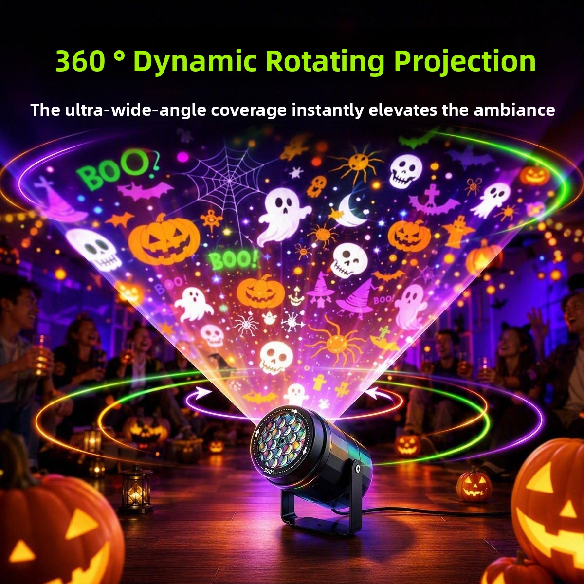 Halloween Christmas Projection Lamp