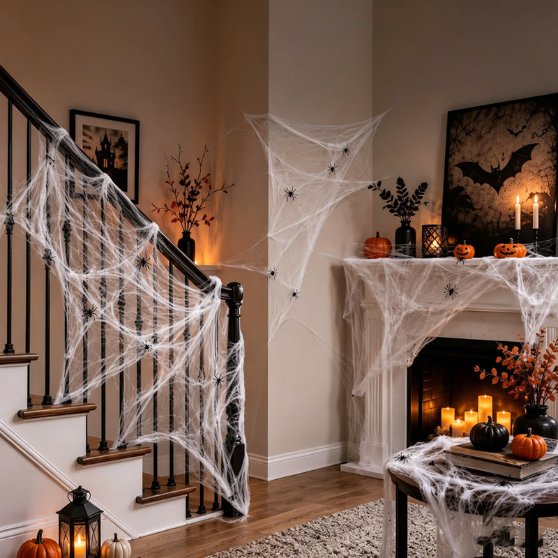 Halloween Spider Cotton Decoration Set