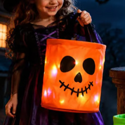 Halloween LED Glow Candy Basket