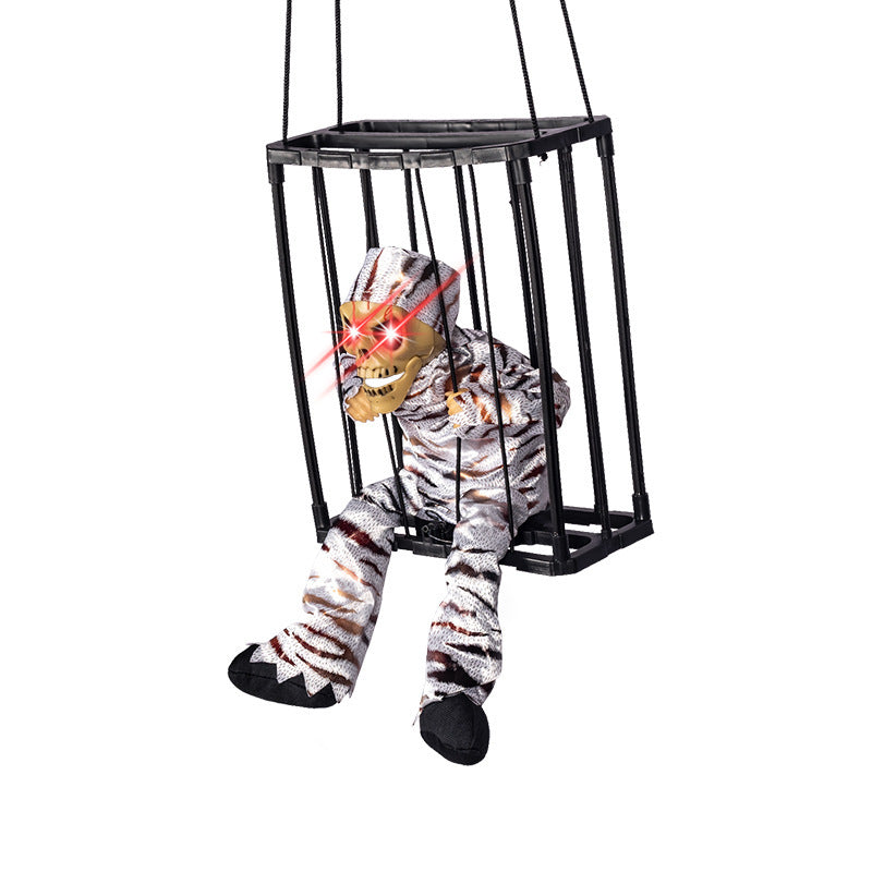 Halloween hanging Ghost toy prisoner cage ghost