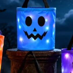 Halloween LED Glow Candy Basket