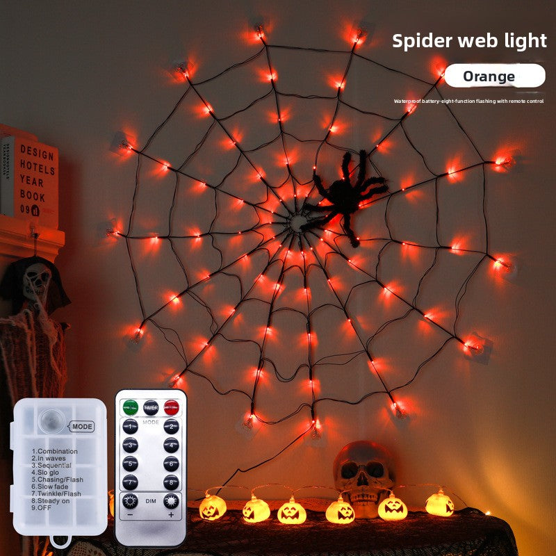 Halloween decorative lights: Glowing spider lights