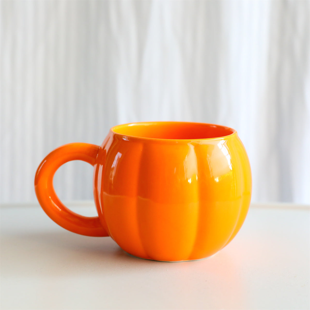 Ceramic Halloween Pumpkin Shaped Breakfast Mug