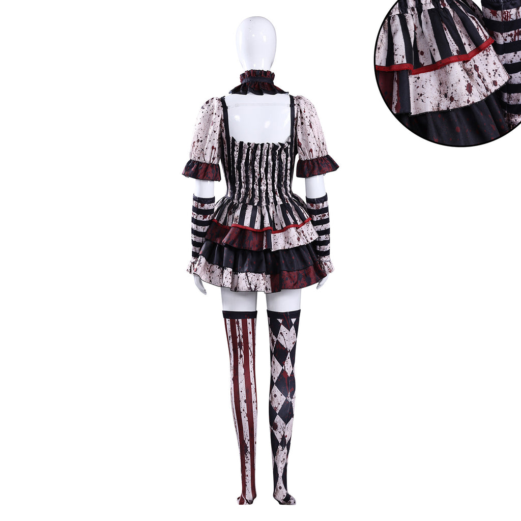 Dark Clown Cosplay Costume Halloween Outfit