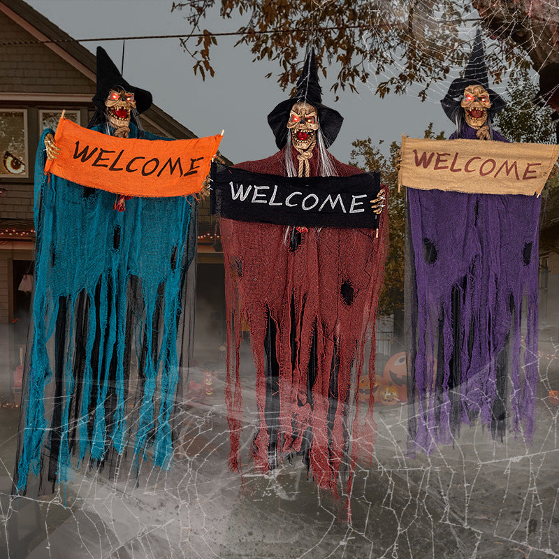 Electric Light Halloween Door Ghost